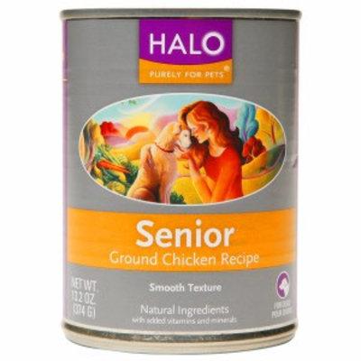 Halo, Purely For Pets Dog Senior, Ground Chicken, 13.2 oz