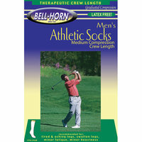 Bell-Horn Men's 20-30 mmHg Athletic Sock in White