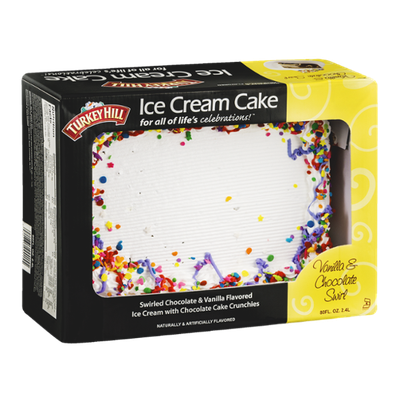 Turkey Hill Ice Cream Cake Vanilla & Chocolate Swirl