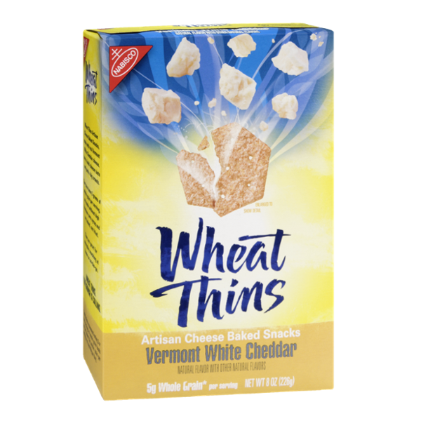 Nabisco Wheat Thins Vermont White Cheddar Artisan Cheese Baked Snacks