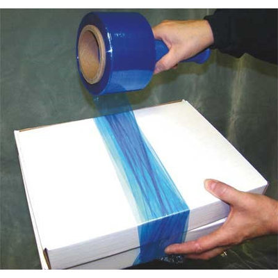 Value Brand 15A919 Hand Stretch Wrap, Blue, 1000 ft, 3In W, PK4