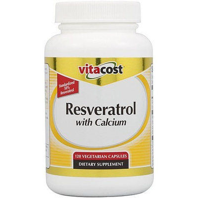 Vitacost Brand Vitacost Resveratrol with Calcium -- 100 mg - 120 Vegetarian Capsules