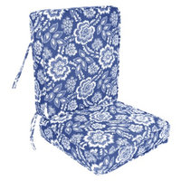 Jordan Outdoor Conversation/Deep Seating Chair Cushion - Blue/White Floral