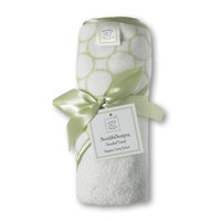SwaddleDesigns Organic Cotton Hooded Towel, Mod Circles, Kiwi
