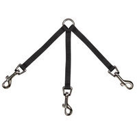 Petedge Zack & Zoey US9141 04 30 Zack and Zoey 3-Way Coupler 4 In Jet Black