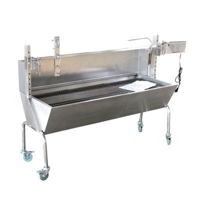Premium Select Outlet BBQ Pig Lamb Chicken Rotisserie Roaster Skewer 150 LB Roast Grill Motor Souvla With Cover