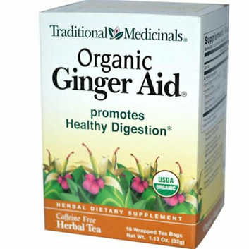 Traditional Medicinals Organic Ginger Aid Herbal Tea 16 Tea Bags Case of 6