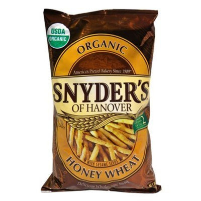 Snyder's Of Hanover Organic Honey Whole Wheat Pretzel Sticks