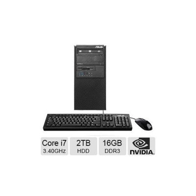Asus BM1AD Workstation PC - Intel Core i7-4770 3.40GHz, 16GB DDR3 Memory, 2TB HDD, DVDRW, NVIDIA Quadro K600, Windows 7