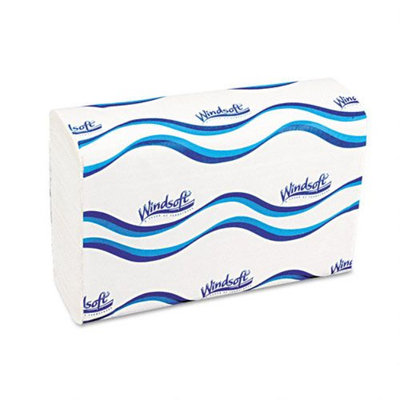 Windsoft Embossed C-Fold Paper Towels, White, 150/Pk
