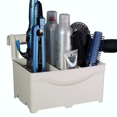 Style Away STYLEAWAY - IVORY WHITE; Organizer/Hanger for Blow Dryer, Curling Iron, Flat Iron, Hair Styling Products