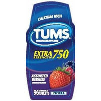 Tums Calcium Rich Extra Strength 750 - Assorted Berry - 116 Tablets