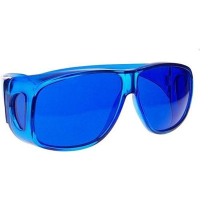 Biowaves 10 Colors Available - Fit Over Style Color Therapy Glasses, Poker Sunglasses - Red, Orange, Yellow, Green, Aqua, Blue, Indigo, Violet, Magenta, Pink - Fits Over Prescription Glasses