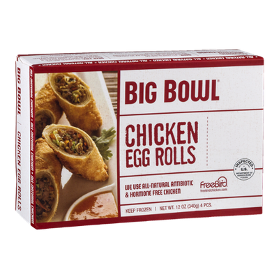 Big Bowl Egg Rolls Chicken - 4 CT