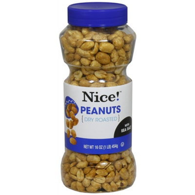 Nice! Dry Roasted Peanuts, Salted, 16 oz