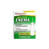 Walgreens Ready to Use Enema Saline Laxative 3 Pack, 3 ea