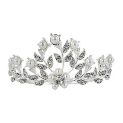 Social Gallery by Roman Pearls & Crystals Hair-Comb - Clear/White