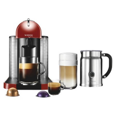 Nespresso VertuoLine Coffee and Espresso Machine Bundle - Red