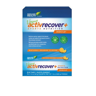 Plant Based Activfuel + Orange Genuine Health 10 x 22.4g Packets Box