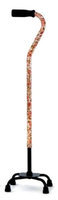 Essential Medical Supply Home Outdoor Designer Small Base Quad Cane Foam Handle With Adjustable Height 29