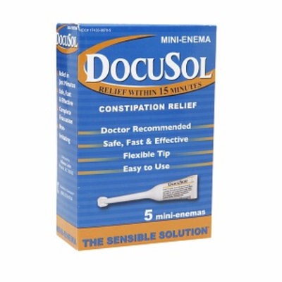 Docusol Constipation Relief, Mini Enemas, 5 ea