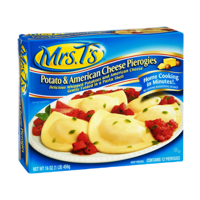 Mrs. T's Potato & American Cheese Pierogies - 12 CT