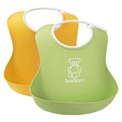 Baby Bjorn BABYBJ?RN Soft Bib - Green/Yellow 2Pk