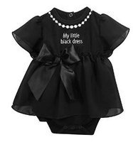 Stephan Baby My First Little Black Party Dress Ruffle-skirted Diaper Cover, 12-18 Months 680045 N/A