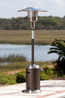 Well Traveled Living Fire Sense Mocha and Stainless Steel Commercial Patio Heater - WELL TRAVELED IMPORTS, INC.