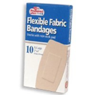 Flexible Fabric Bandages Sterile With Non Stick Pads, Extra Large - 10 ea