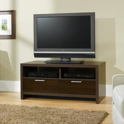 TDM Contemporary Entertainment Center - Cinnamon Cherry Finish