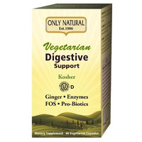 Only Natural Vegetarian Digestive Support 60 Vegetarian Capsules