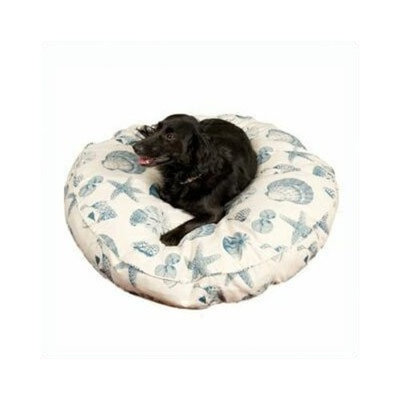 Snoozer Nautical Round Pillow Pet Bed, Small, Blue Compass