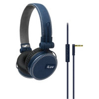 iLuv ReF Deep Bass Canvas On-Ear Headphones - Blue