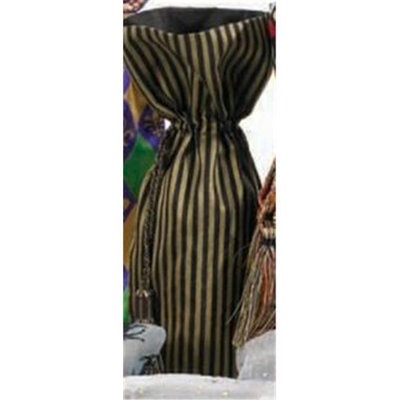 Joann Marie Designs IBT6X15GBS Printed Wine Bag - Gold And Black Stripes Pack of