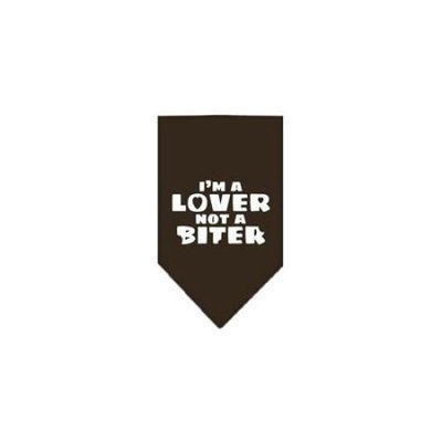 Ahi I'm a Lover Not a Biter Screen Print Bandana Cocoa Large