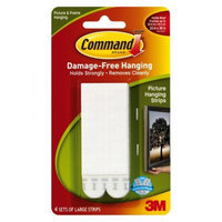 3M Command Damage-Free Hanging Picture Hanging Strips 4-ct.