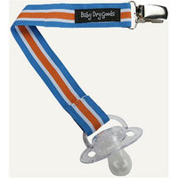 Baby Dry Goods 03035 BlueOrangeWhite Stripes Pacifier Clip