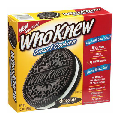 WhoKnew Smart Cookies Chocolate Sandwich Cookies
