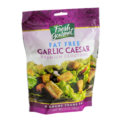 Fresh Gourmet Fat Free Premium Croutons Garlic Caesar Flavor