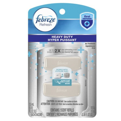 Febreze Refresh Heavy Duty Crisp Clean Refill Air Freshener, .18 fl oz