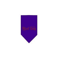 Ahi Bad Dog Rhinestone Bandana Purple Large