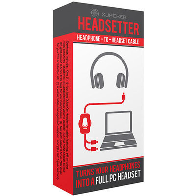 Digital Interactive XJacKer Headsetter Headphone-to-Headset Cable, Black
