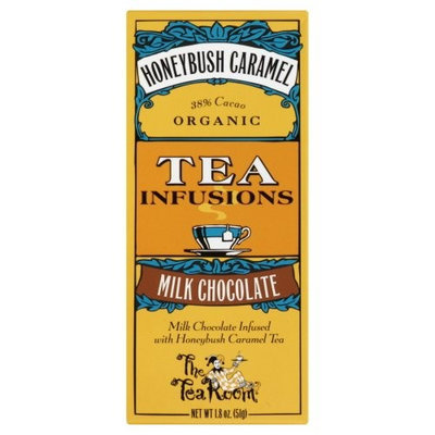 The Tea Room Organic Honeybush Caramel Tea Infused Milk Chocolate Bar, 1.8 Ounce -- 12 per case.