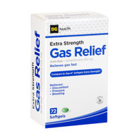 DG Health Gas Relief - Softgels, 72 ct