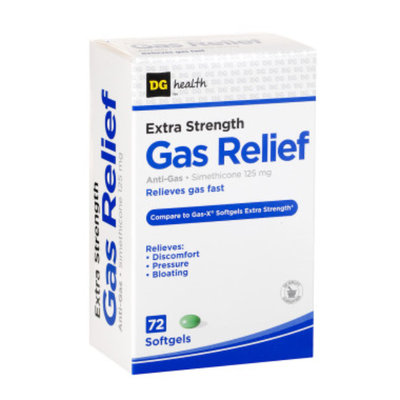 DG Health Gas Relief - Softgels, 72 ct