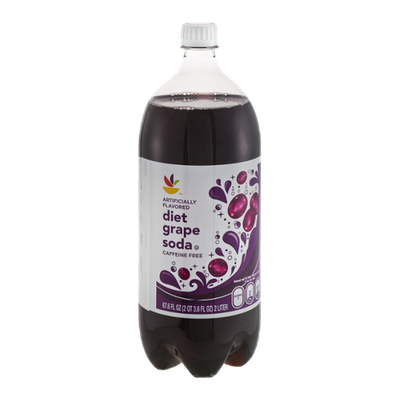 Ahold Diet Soda Grape Caffeine Free