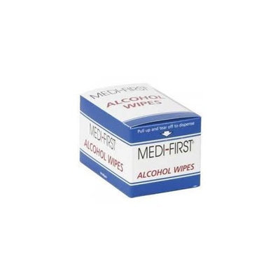 Medi First Alcohol Antiseptic Wipes Individually Wrapped Great for Wound Cleaning