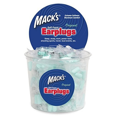 Macks Safesound Original Soft Foam Earplugs, 100-Count