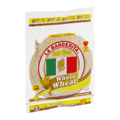 La Banderita Soft Taco Tortillas Whole Wheat - 8 CT